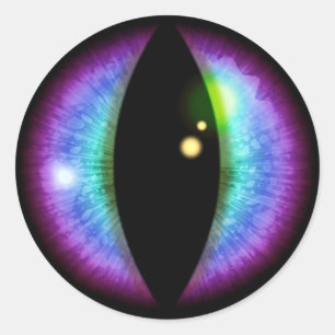 Blue and Purple Dragons Eye Classic Round Sticker