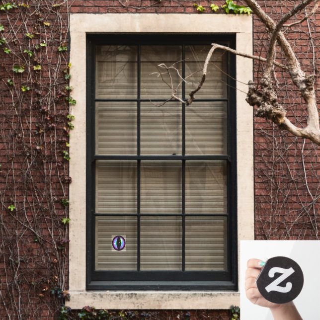 Blue and Purple Dragons Eye Window Cling (Home Window)