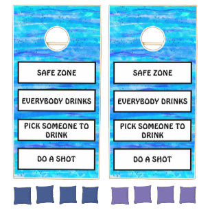 Blue and Purple Drinking Rules Outdoors Game