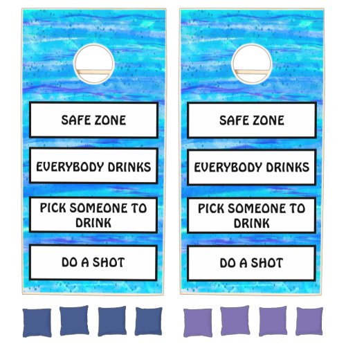 Blue and Purple Drinking Rules Outdoors Game