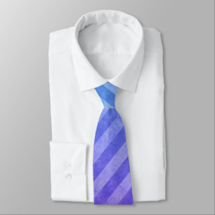 Blue and Purple Faded Stripes Neck Tie