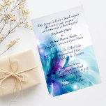 Blue and Purple Floral Design Wedding Invitation<br><div class="desc">Pretty abstract blue and purple floral illustration wedding invitation.  The invitation reverses to a coordinated abstract floral pattern. Your own personal wedding/event information can be easily inserted by following the template labeling instructions using Zazzle's design tools.</div>