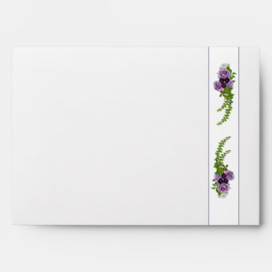 Blue and purple floral envelope