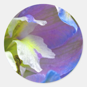 Blue And Purple Floral Wedding Envelope Seal