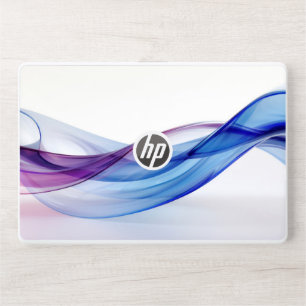 Blue and purple flowing forms HP laptop skin