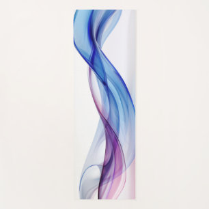 Blue and purple flowing forms yoga mat