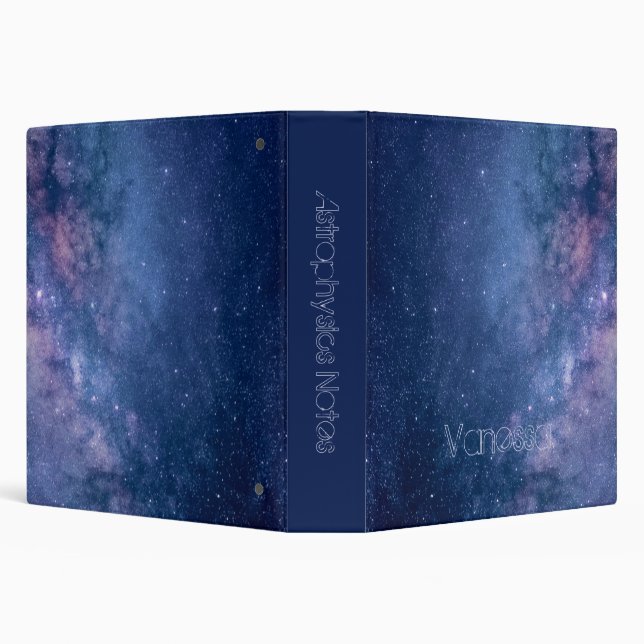 Blue and Purple Galaxy 3 Ring Binder (Background)