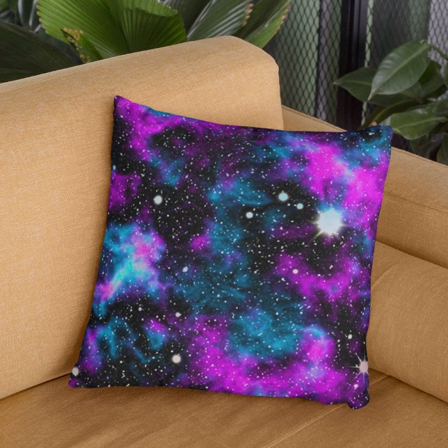 Blue and Purple Galaxy Cosmic Throw Pillow (Creator Uploaded)