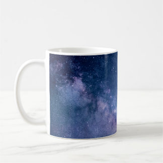 Blue and purple galaxy digital coffee mug