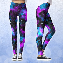 Blue and Purple Galaxy Neon Yoga