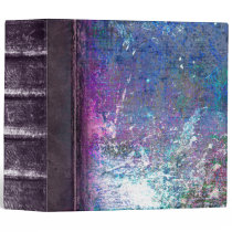 Blue and Purple Grunge Faux Leather Ancient Tome 3 Ring Binder Blue and Purple Grunge Faux Leather Ancient Tome 3 Ring Binder