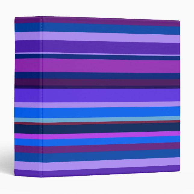 Blue and purple horizontal stripes binder (Front/Spine)