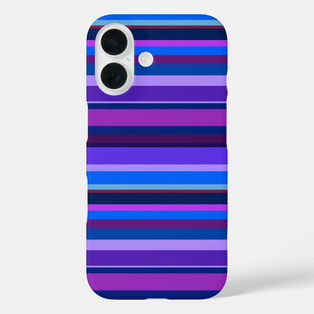 Blue and purple horizontal stripes Case-Mate iPhone case (Back)