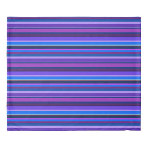 Blue and purple horizontal stripes duvet cover