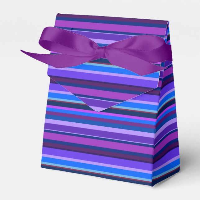 Blue and purple horizontal stripes favor boxes (Front Side)