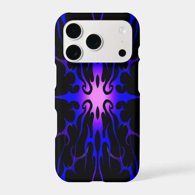 Blue and Purple Hot Rod Flames Case-Mate iPhone Case (Back)