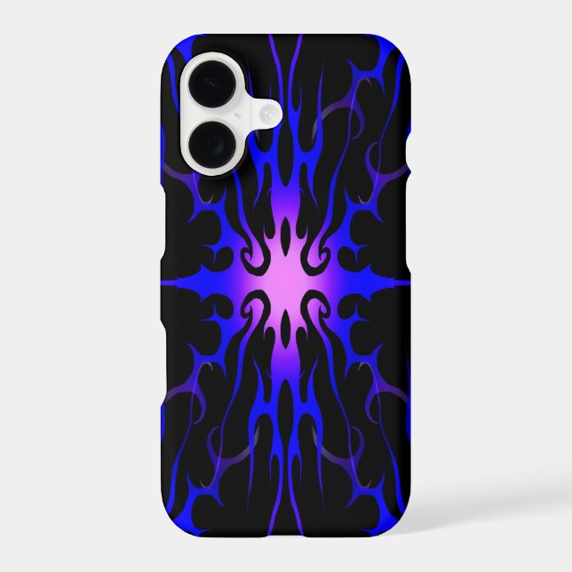 Blue and Purple Hot Rod Flames Case-Mate iPhone Case (Back)