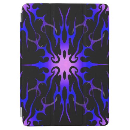 Blue and Purple Hot Rod Flames iPad Air Cover