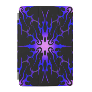 Blue and Purple Hot Rod Flames iPad Mini Cover