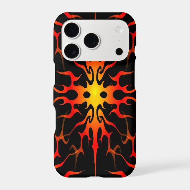 Blue and Purple Hot Rod Flames iPhone Case (Back)