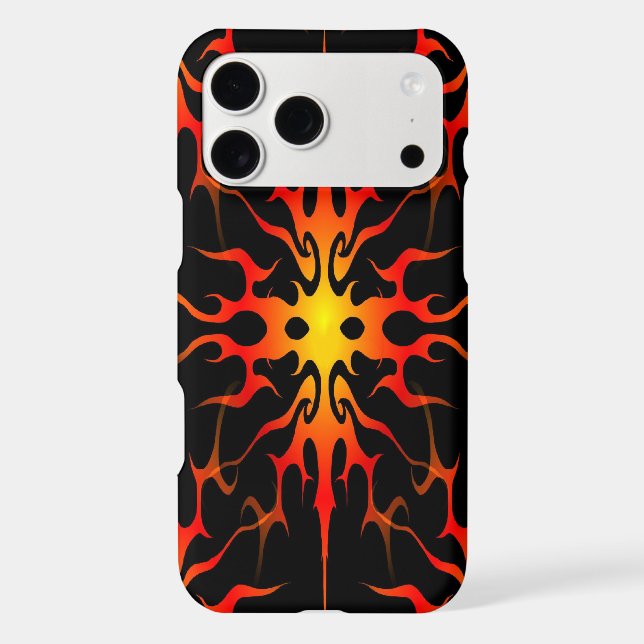 Blue and Purple Hot Rod Flames iPhone Case (Back)