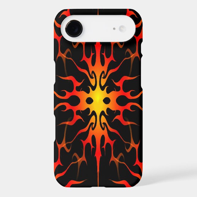 Blue and Purple Hot Rod Flames iPhone Case (Back)