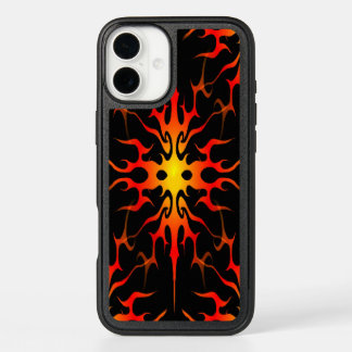 Blue and Purple Hot Rod Flames iPhone 16 Plus Case