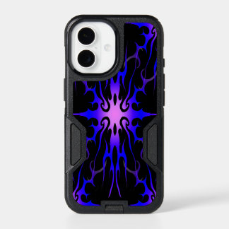 Blue and Purple Hot Rod Flames iPhone 17 Case