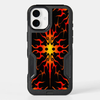 Blue and Purple Hot Rod Flames iPhone 16 Plus Case
