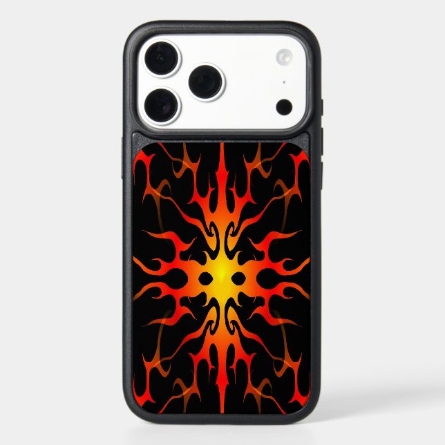 Blue and Purple Hot Rod Flames Otterbox iPhone Case (Back)