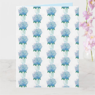 Blue and Purple Hydrangea Card