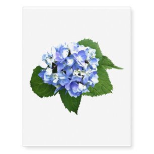 Blue and Purple Hydrangea Temporary Tattoos
