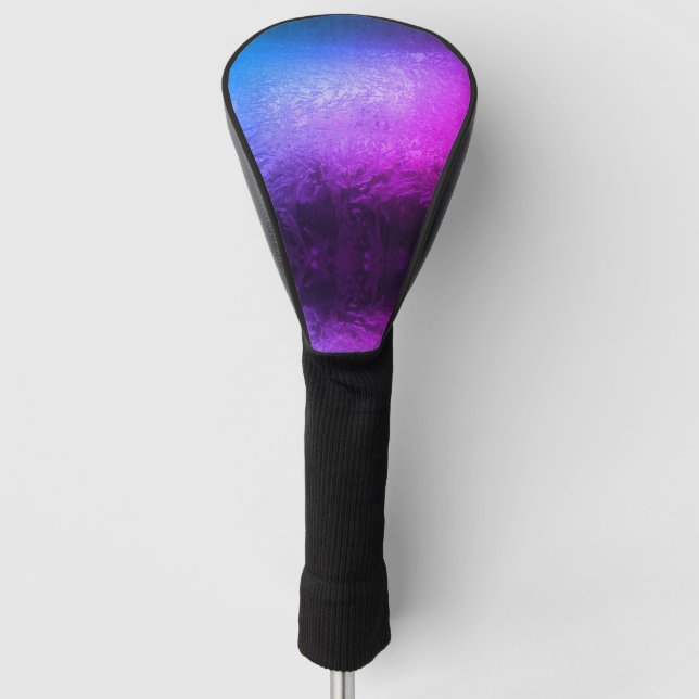 Blue and purple ice pattern  golf head cover (Front)
