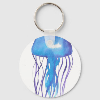 Blue and Purple Jellyfish Keychain
