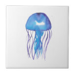 Blue And Purple Jellyfish Tile at Zazzle