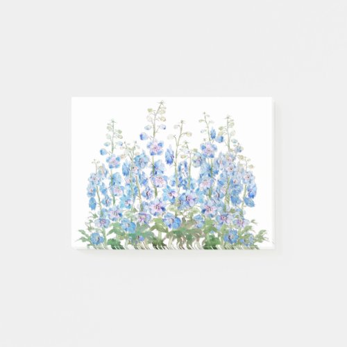blue and purple larkspur field watercolor post_it notes