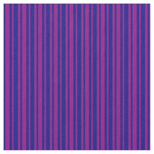 Blue and Purple Lined Pattern Fabric (Close Up)