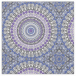 Blue and Purple Mandala Geometric Circular Pattern Fabric