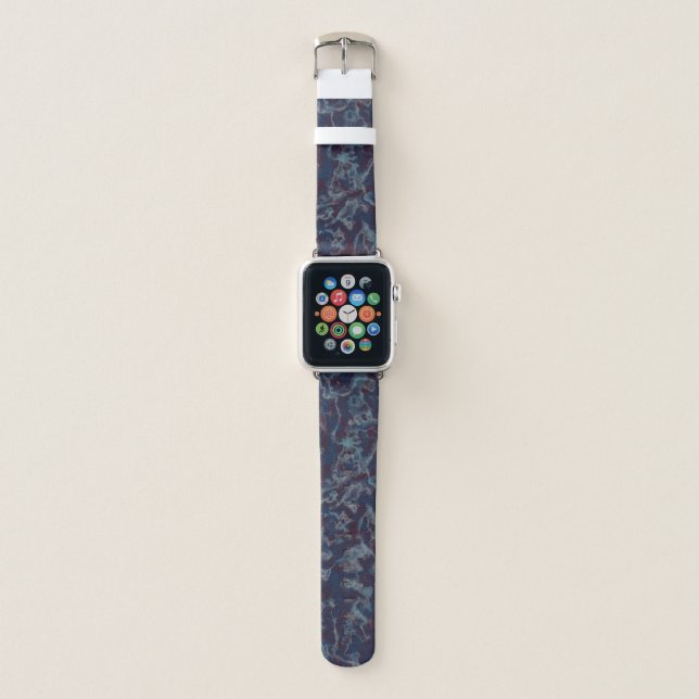blue and purple marble apple watch band (Front)