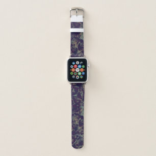 Blue and purple marble apple watch band