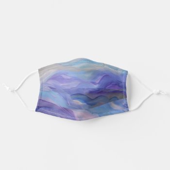 Blue And Purple Marble Design Face Mask by Dmargie1029 at Zazzle