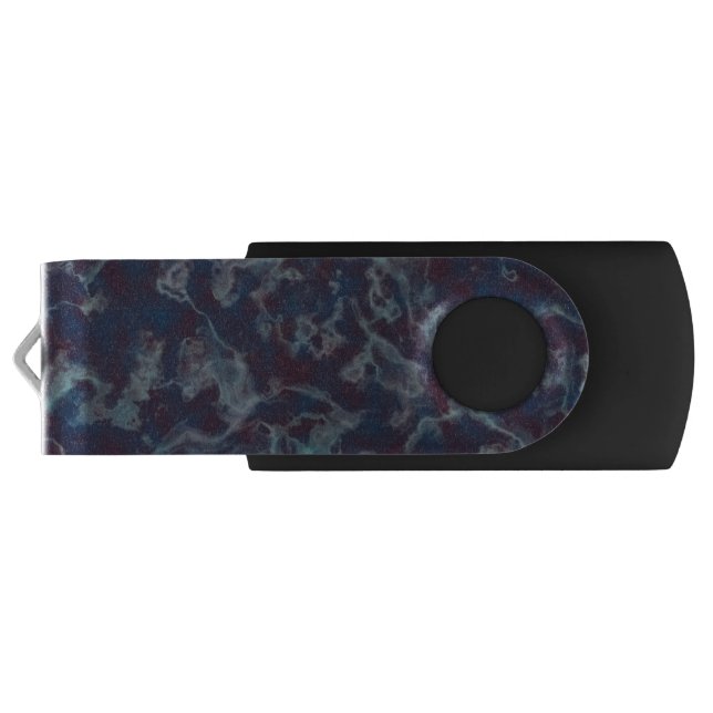 blue and purple marble flash drive (Back)