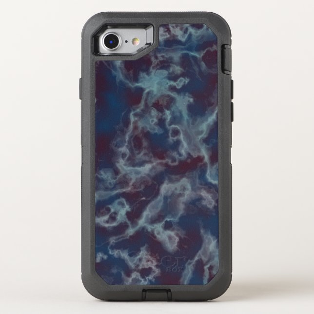 blue and purple marble otterbox iPhone case (Back)