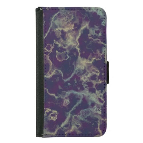 Blue and purple marble samsung galaxy s5 wallet case