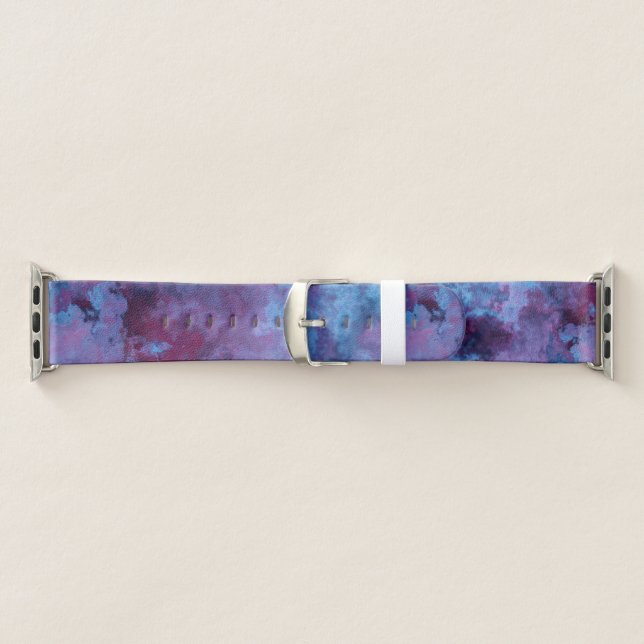 blue and purple Marble Swirl Abstract Apple Watch Band (Band)
