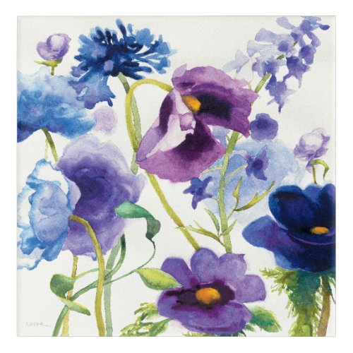 Blue and Purple Mixed Garden Acrylic Print