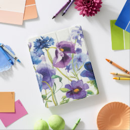 Blue and Purple Mixed Garden iPad Smart Cover