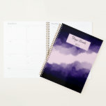 Blue and Purple Modern Watercolor Art Moody Clouds Planner<br><div class="desc">This professional design features an abstract watercolor background with modern elegant typography. Colors are royal blue with black text in a light pink purple box. Make a unique statement with this bold design.</div>