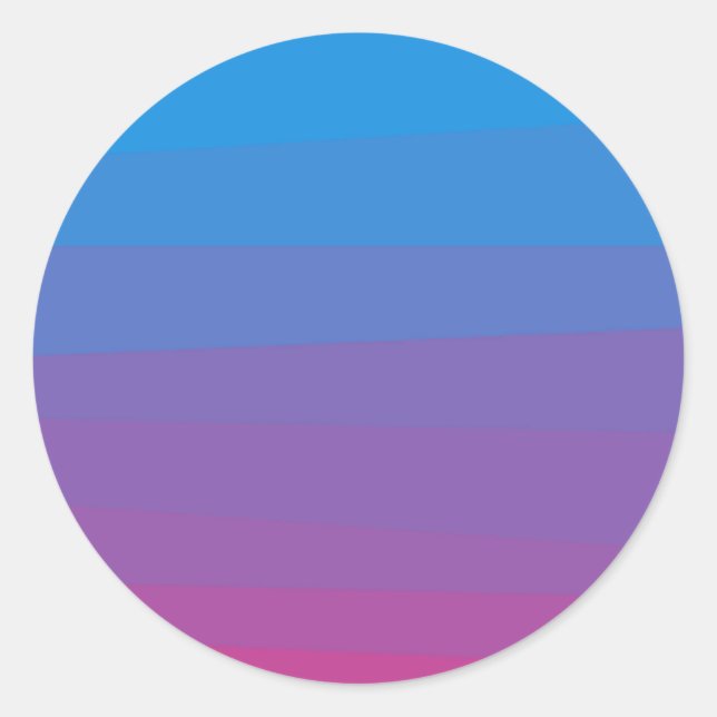 Blue and purple ombre colors gradient Sticker (Front)