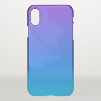Blue And Purple Ombre Iphone X Clearly™ Case by BryBry07 at Zazzle